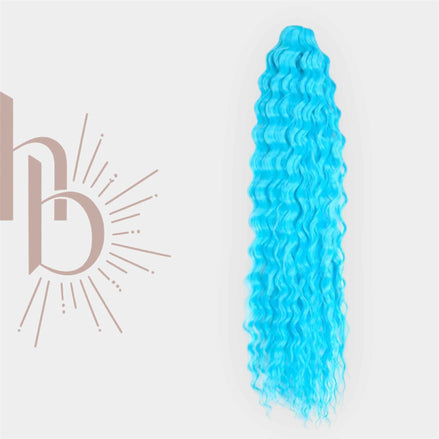 Invlecht haar krullend licht blauw - De HaarBoetiek