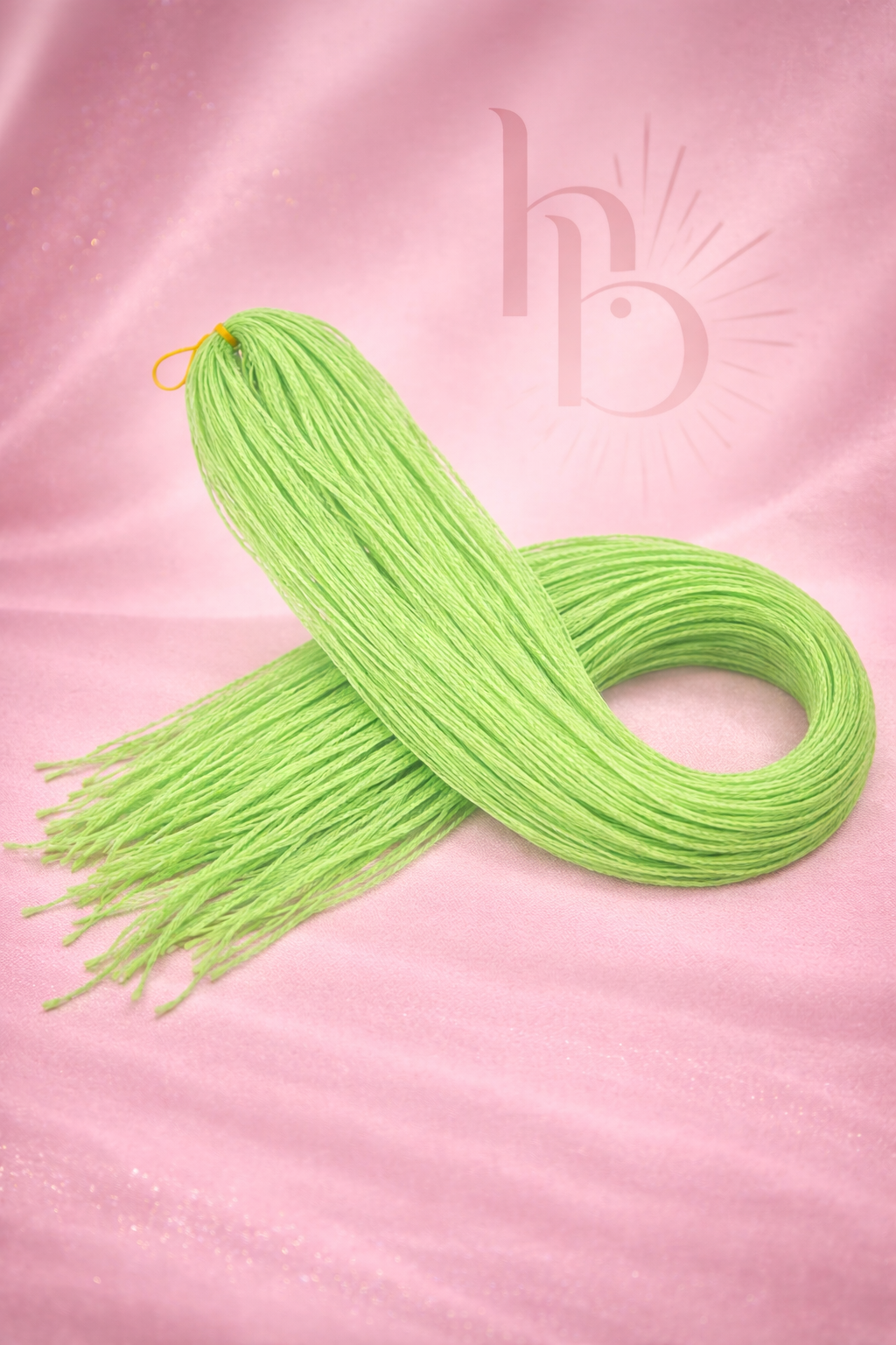 Premium invlecht haar lime groen braid - De haarboetiek
