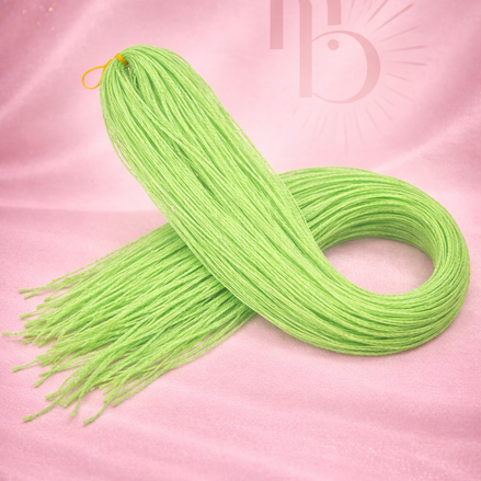 Premium invlecht haar lime groen braid - De haarboetiek