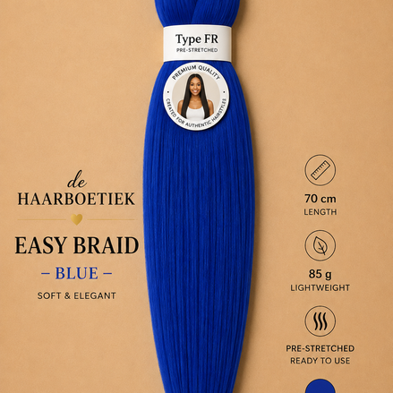 Easy braid invlechthaar royal blauw