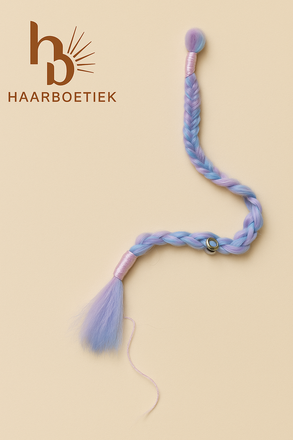 Clip in braid pastel mix