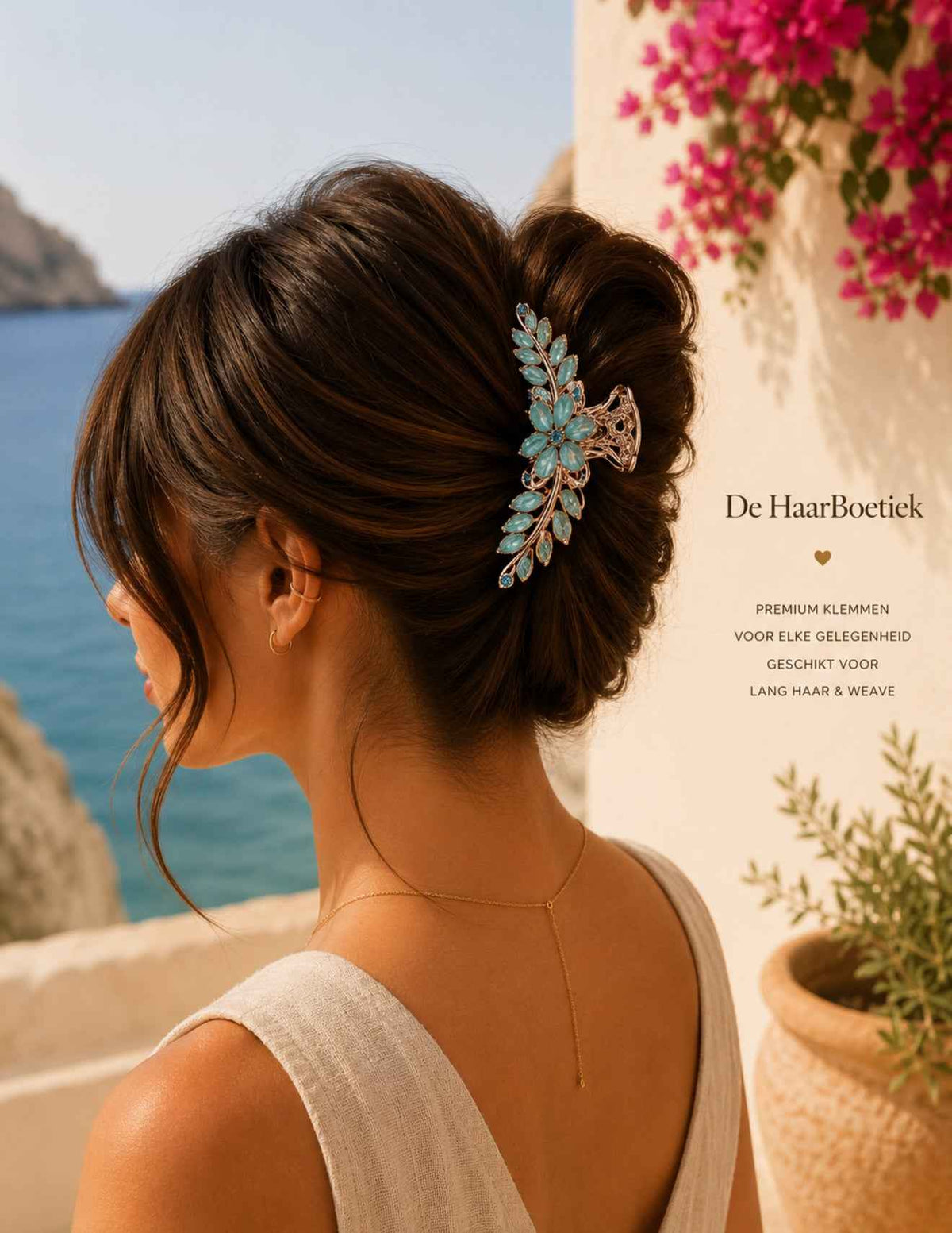 Summer strass haarclip haaraccessoire – foto 2 - De HaarBoetiek