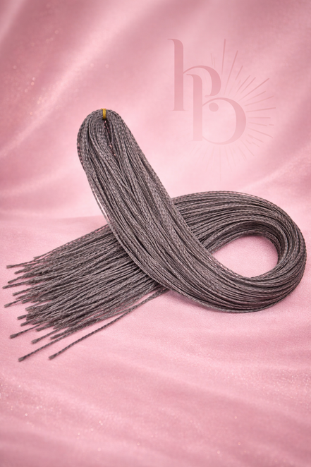 invlecht haar braid grijs