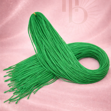 Premium invlecht haar groen braids - de haarboetiek