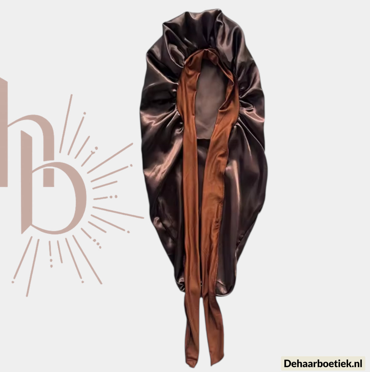 Weave slaapmuts satijn bruin | De haarboetiek