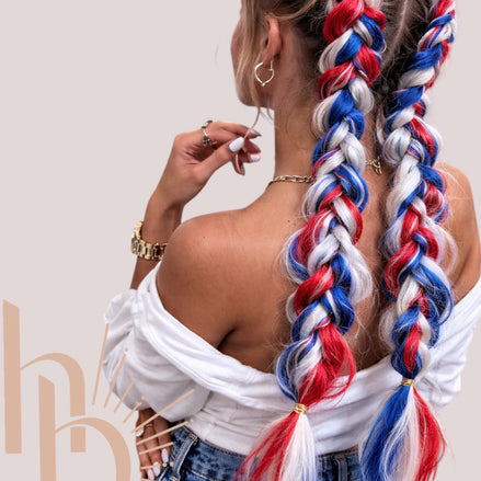 Invlecht haar Koningsdag bundel rood-wit-blauw - De HaarBoetiek