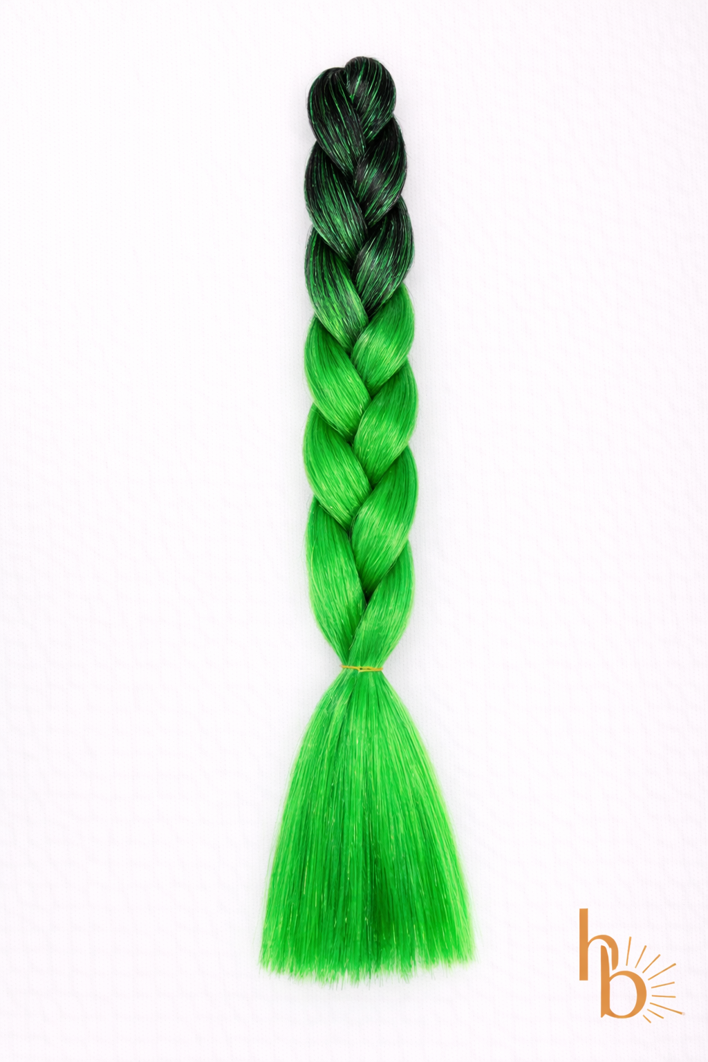 Premium shine invlecht haar zwart-groen - De HaarBoetiek