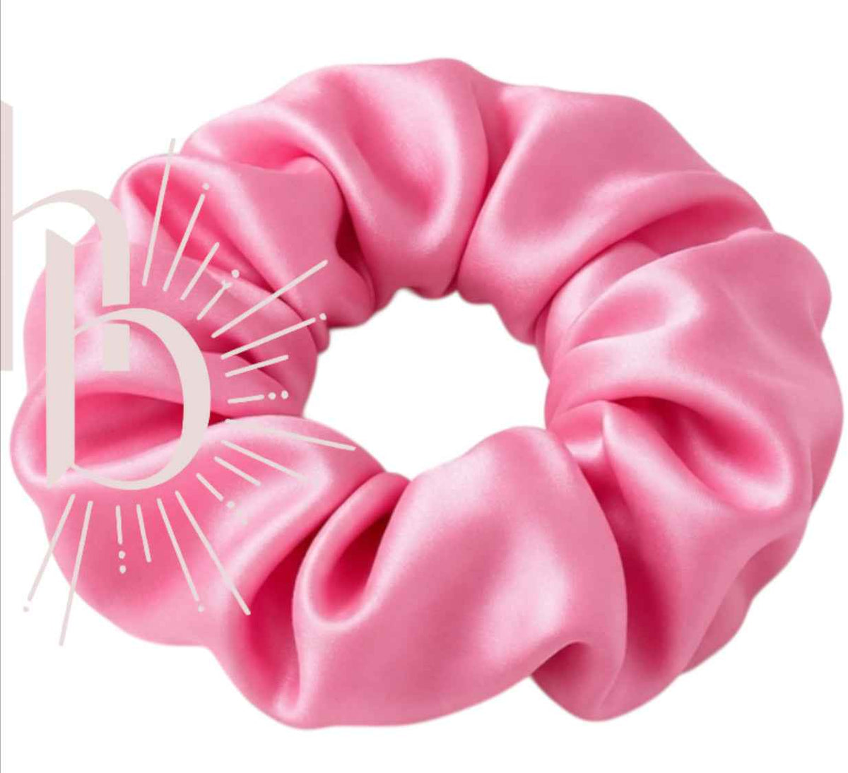 Srunchie satijn Candy roze - 6.5 cm