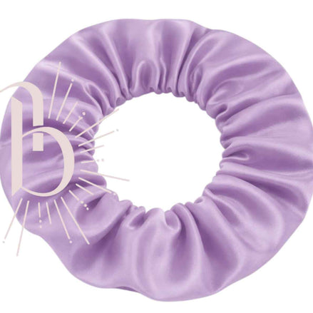 Schrunchie donker lila - satijn - XL