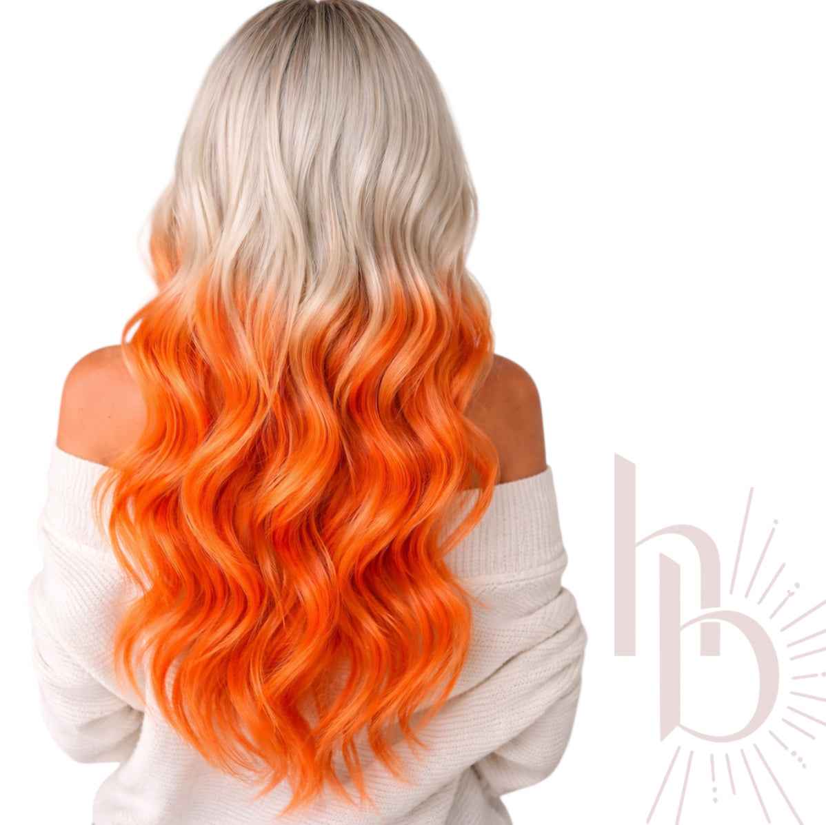 Clip in extensions set - oranje - De haarboetiek