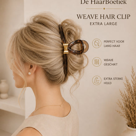 Weave klem XL elegant voor haar en extensions - De HaarBoetiek