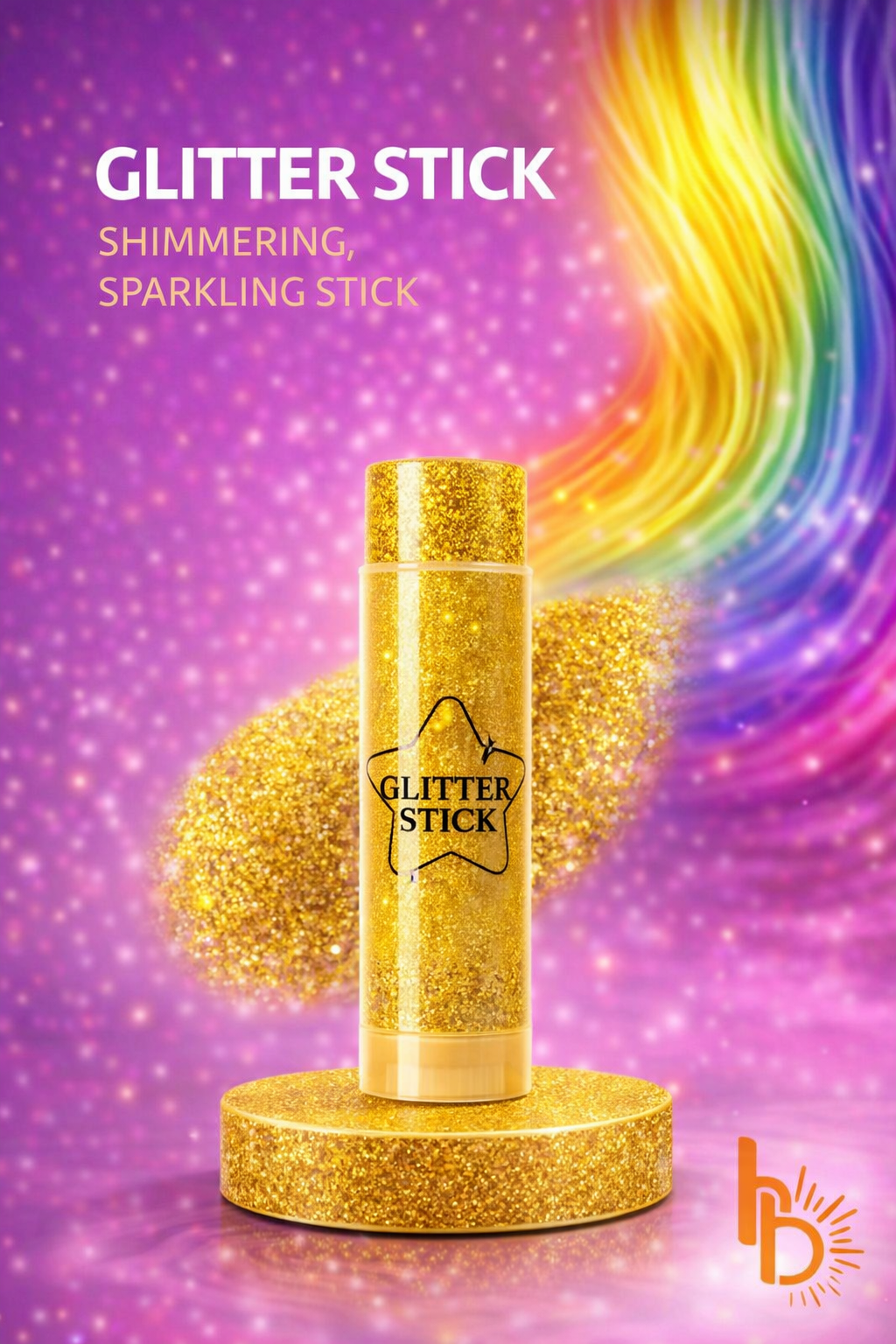 Premium glitter stick goud voor haar en lichaam glamour feestlooks - De HaarBoetiek