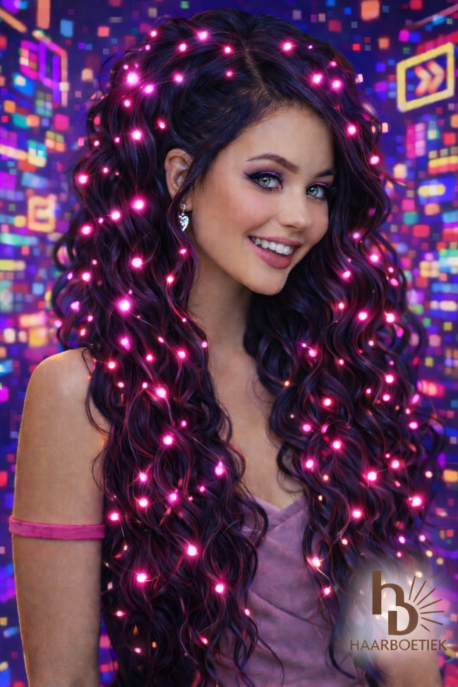 Haar lichtjes Twinkle - Flexibele LED lichtjes | Roze