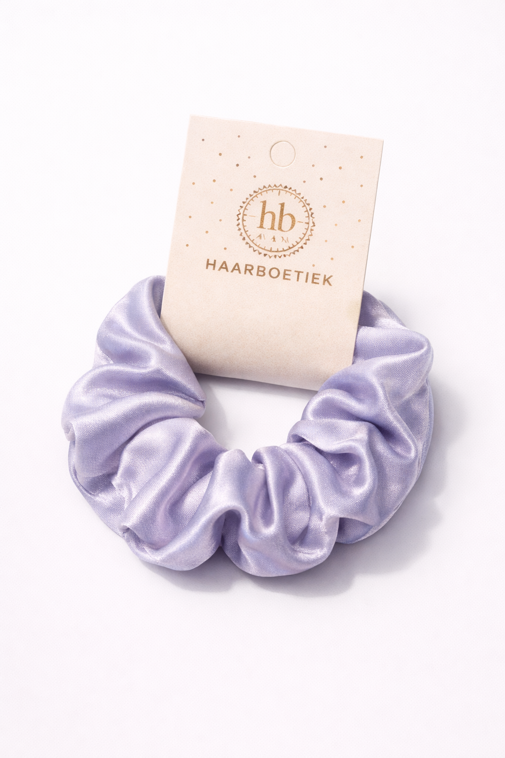 Lila shine scrunchie - De HaarBoetiek