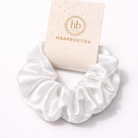 Srunchie shine wit - De HaarBoetiek
