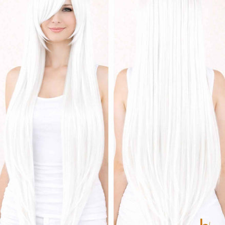 Premium dames pruik wit stijl | De haarboetiek | 80 CM