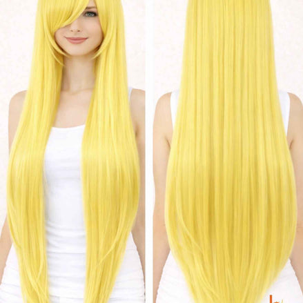 Premium dames pruik geel stijl | De haarboetiek | 80 CM