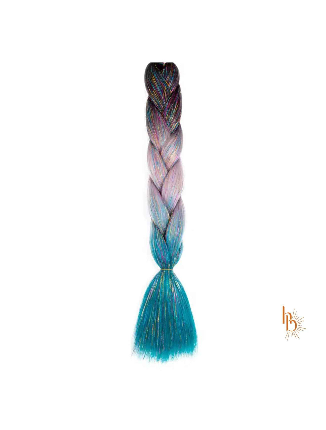 Premium shine invlecht haar zwart - lila - blauw | De haarboetiek