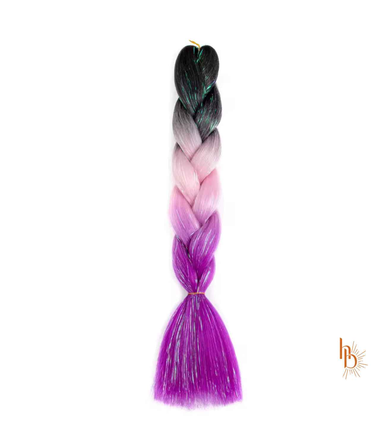 Premium invlecht haar mermaid donker paars-roze - De HaarBoetiek