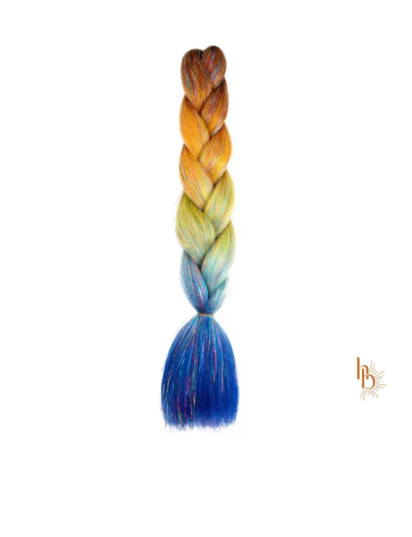 Premium shine invlecht haar groen-bruin-blauw - De HaarBoetiek