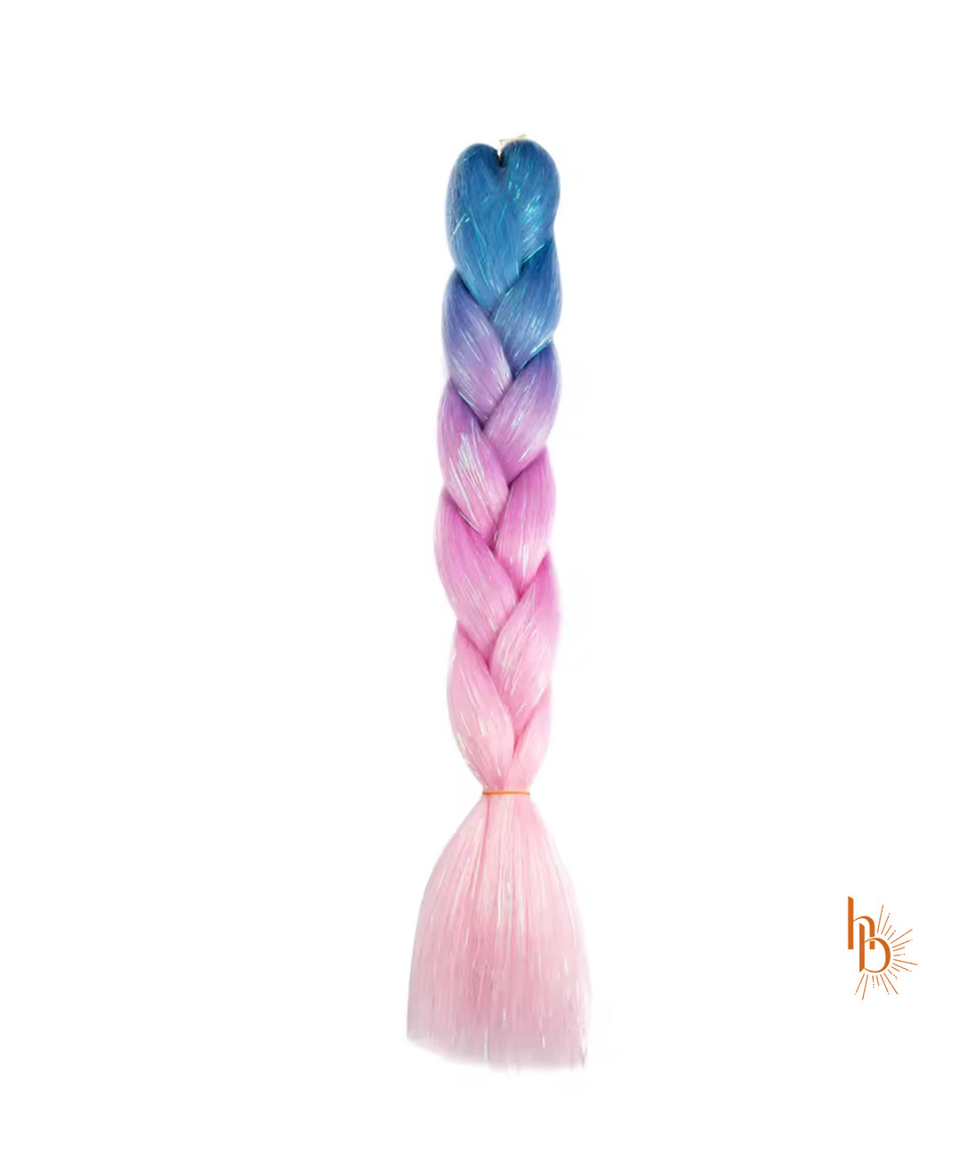 Premium invlecht haar shine blauw - roze | De haarboetiek