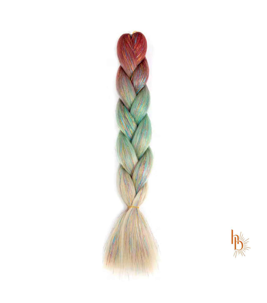 Premium invlecht haar shine rood - groen - beige | de Haarboetiek