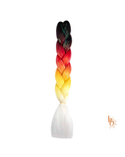 Premium invlecht haar shine  wit - zwart - rood | De haarboetiek