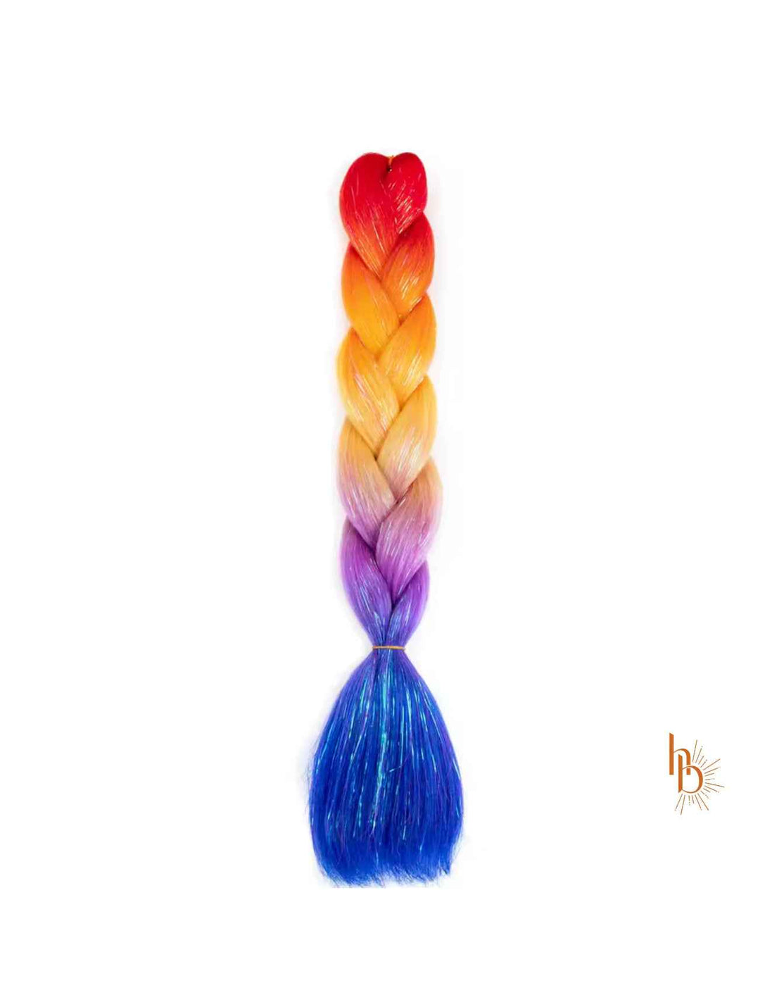 Premium invlecht haar shine regenboog blauw | De haarboetiek |