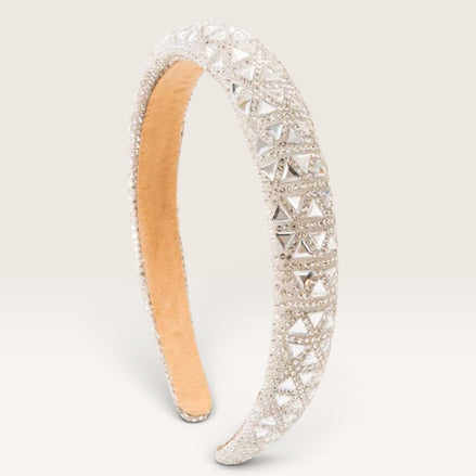 Haarband Zilver – Spiegel Kristal – feestelijke haaraccessoire voor dames