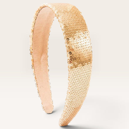 gouden pailletten haarband – dames haaraccessoire