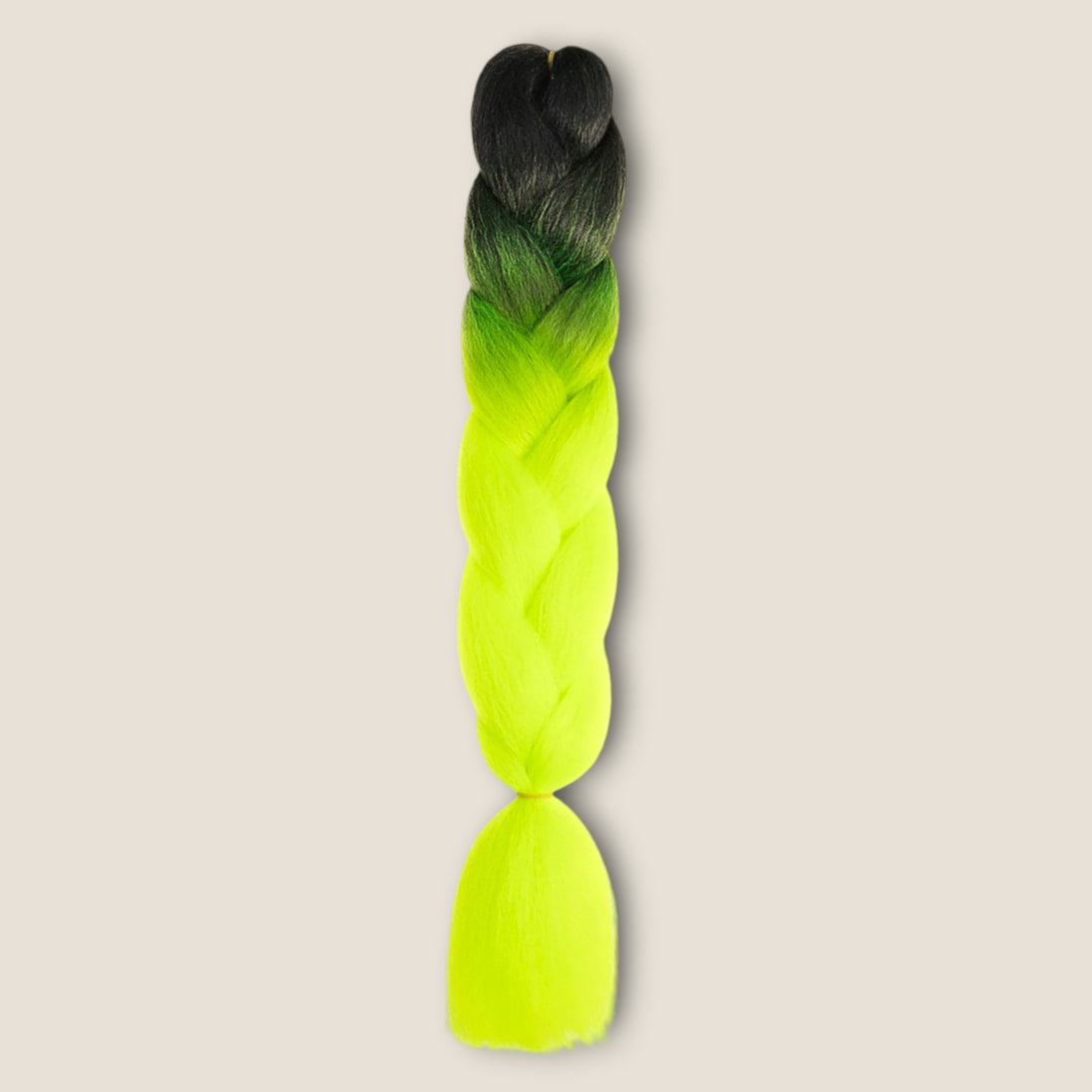 Ombre Invlechthaar – Zwart naar Neon Geel – vlechthaar voor braids