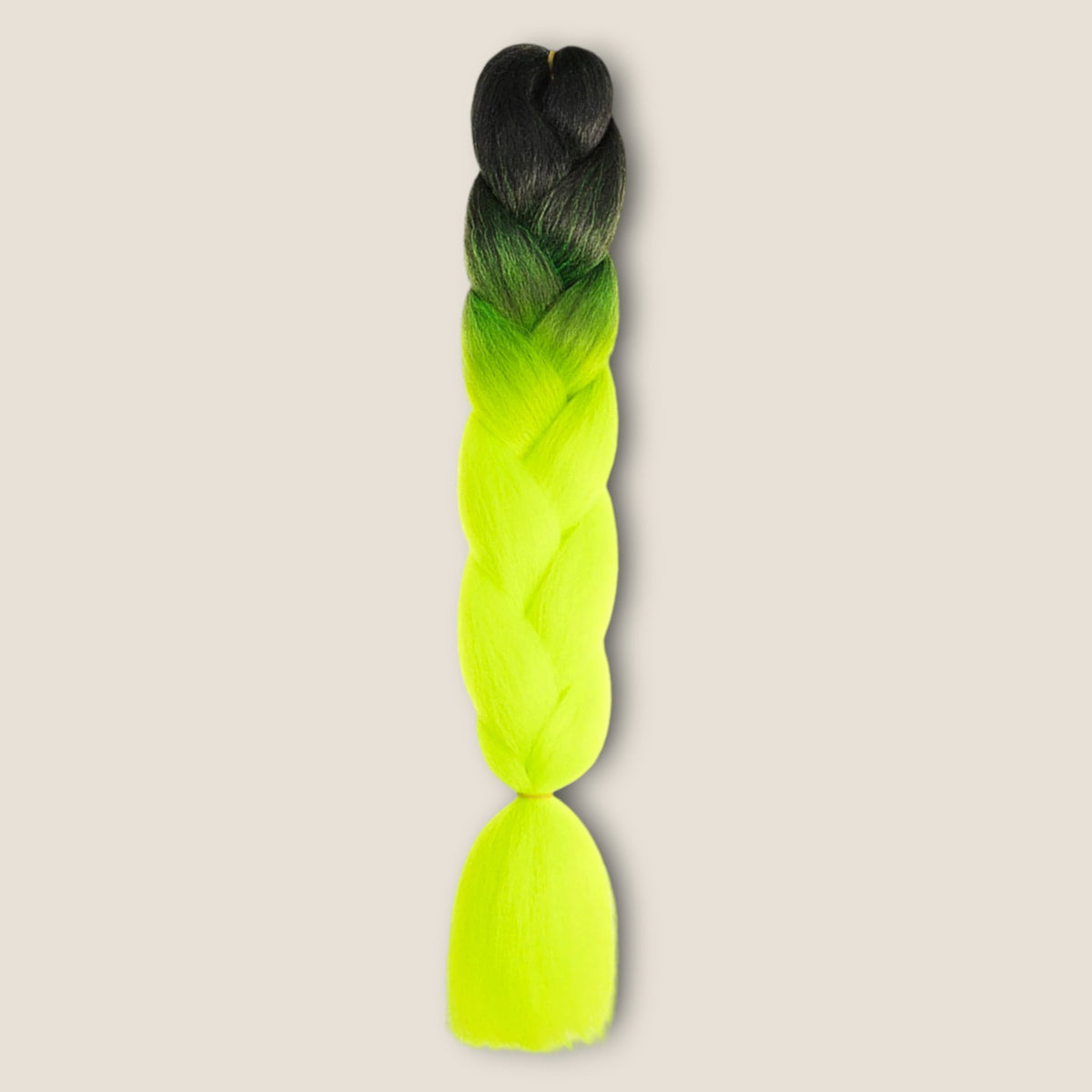 Ombre Invlechthaar – Zwart naar Neon Geel – vlechthaar voor braids