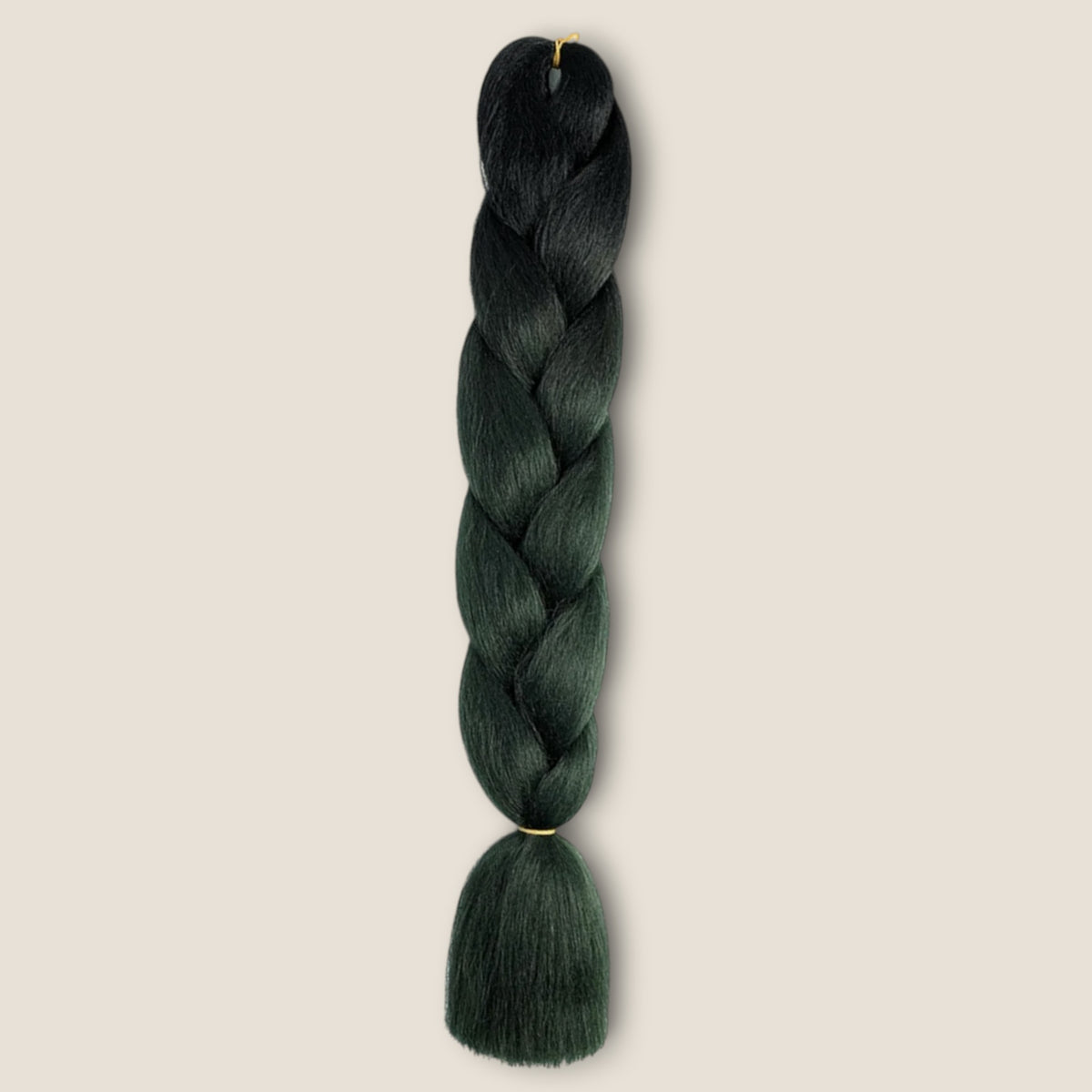 Ombre Invlechthaar – Zwart naar Donkergroen – vlechthaar voor braids