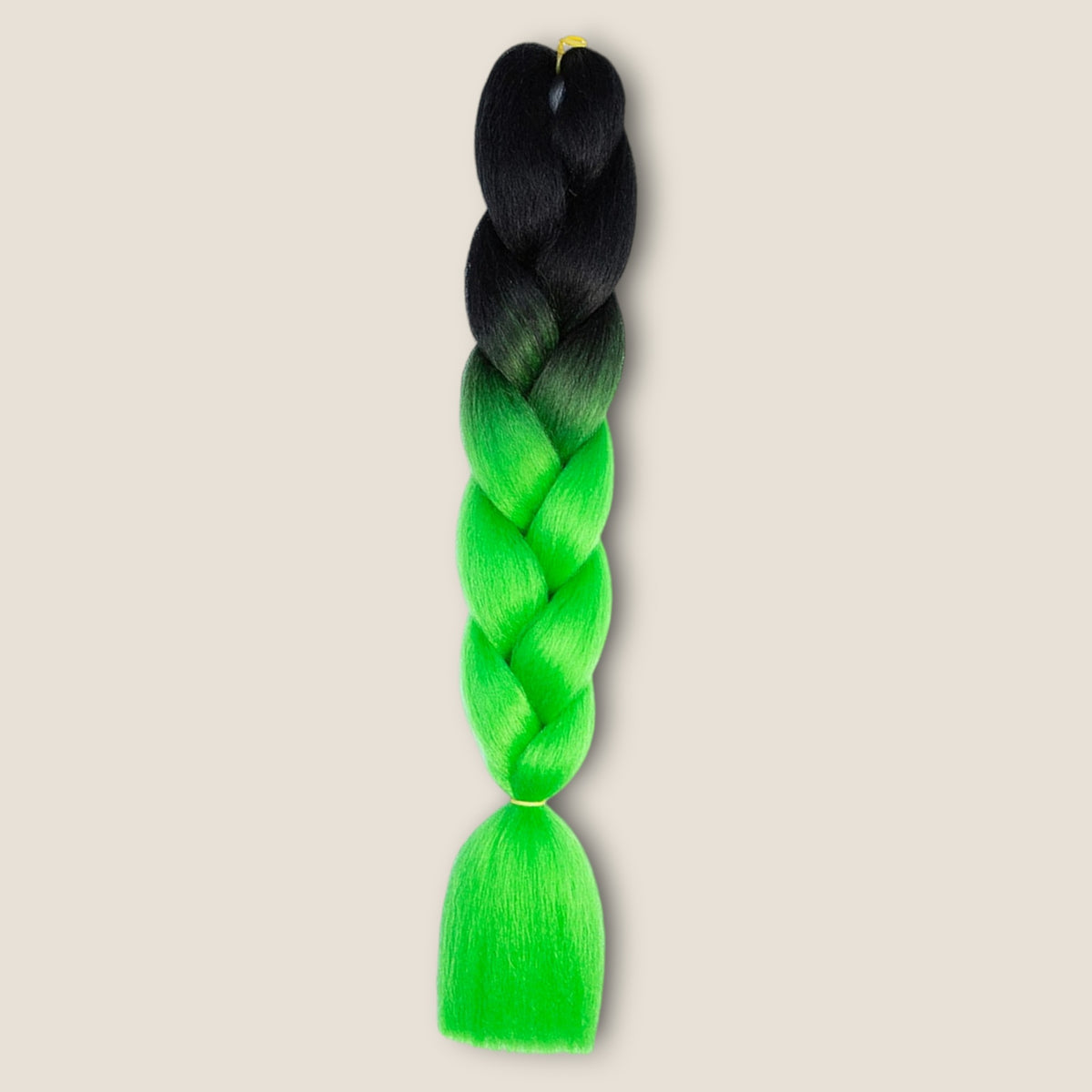Ombre Invlechthaar – Zwart naar Neon Groen – vlechthaar voor braids