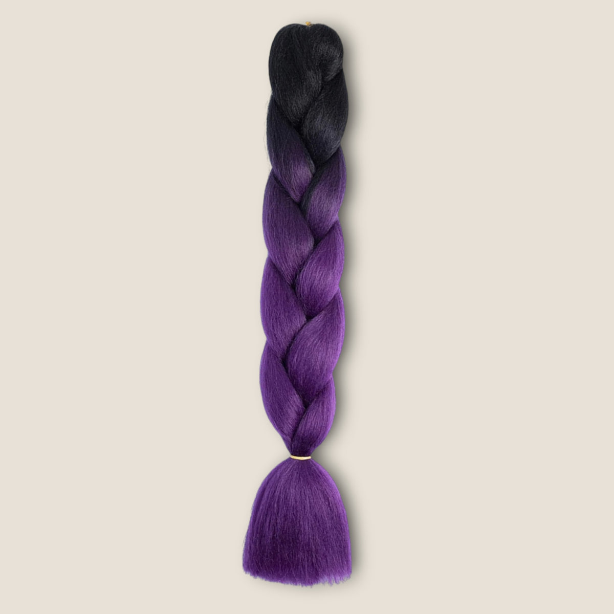 Ombre Invlechthaar – Zwart naar Paars – vlechthaar voor braids