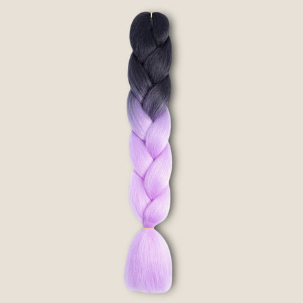 Ombre Invlechthaar – Zwart naar Lila – vlechthaar voor braids