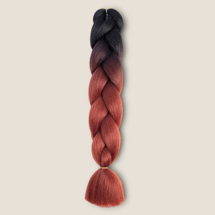 Ombre Invlechthaar – Zwart naar Koper – ombre vlechthaar voor braids