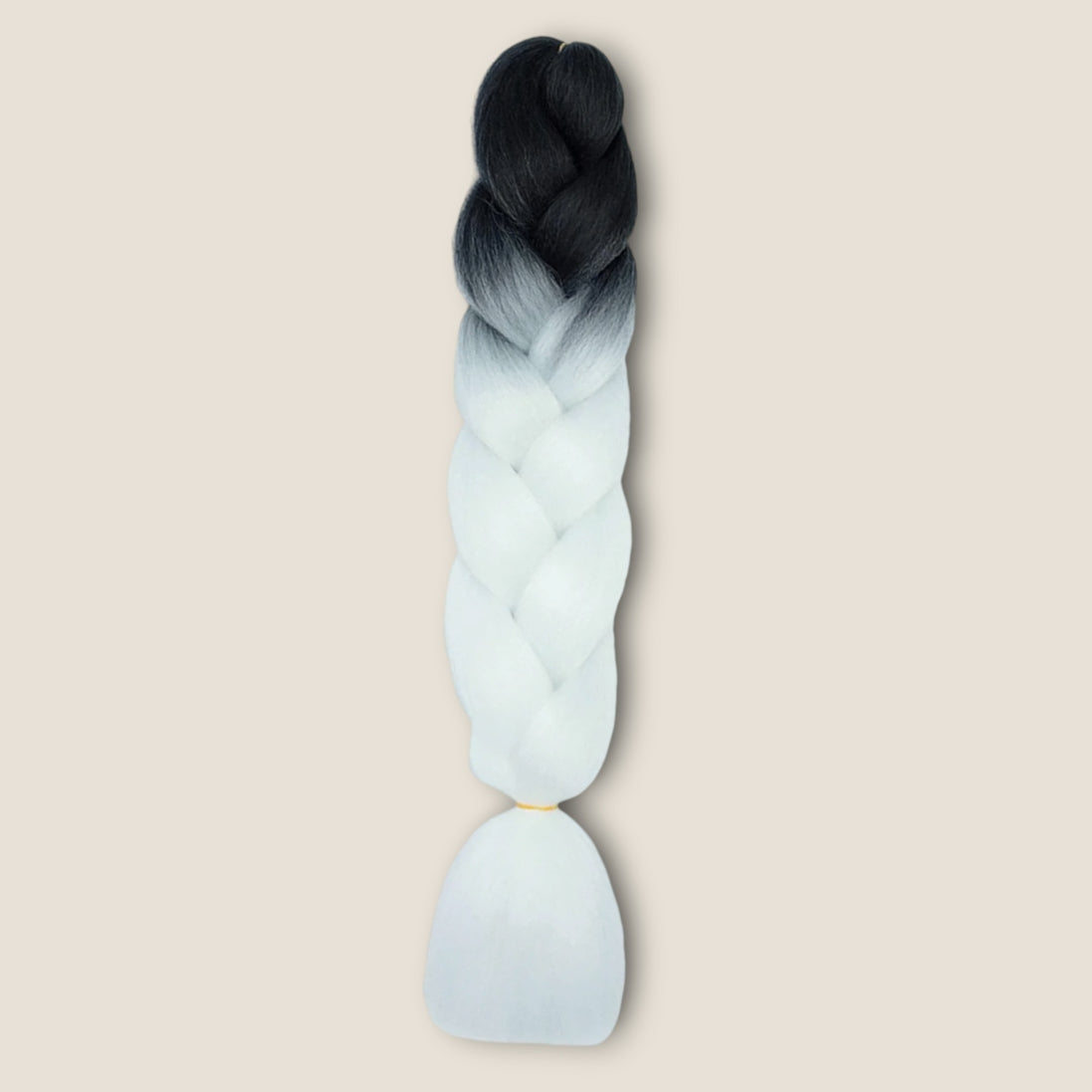 Ombre Invlechthaar – Zwart naar Wit – ombre vlechthaar voor braids