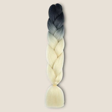Ombre Invlechthaar – Zwart/Grijs naar Blond – ombre vlechthaar voor braids