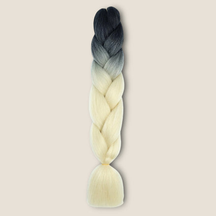 Ombre Invlechthaar – Zwart/Grijs naar Blond – ombre vlechthaar voor braids