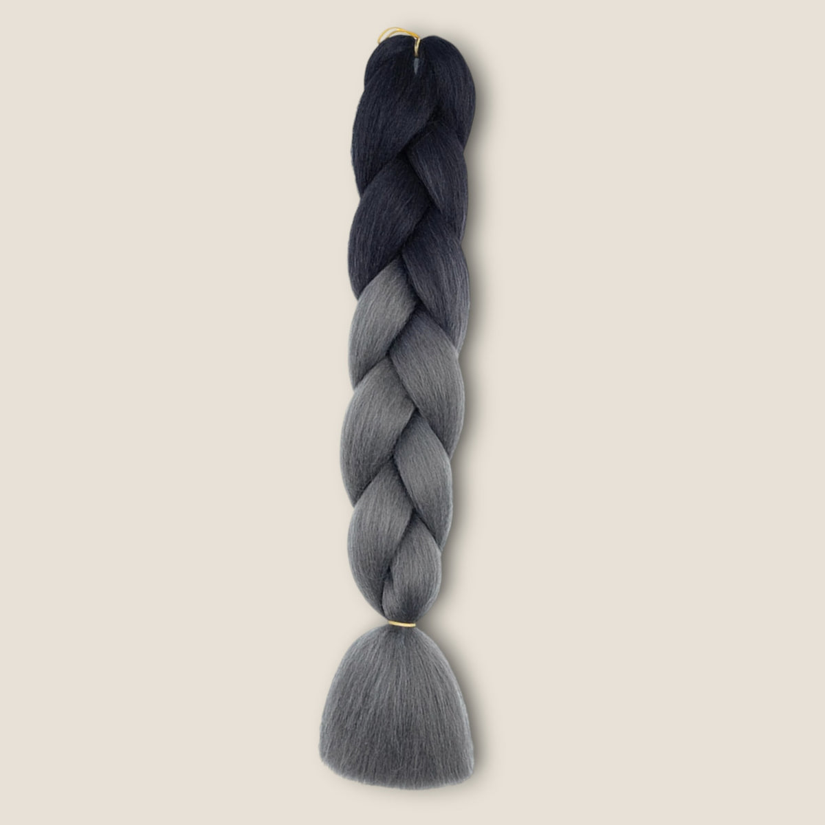 Ombre Invlechthaar – Zwart naar Grijs – ombre vlechthaar voor braids