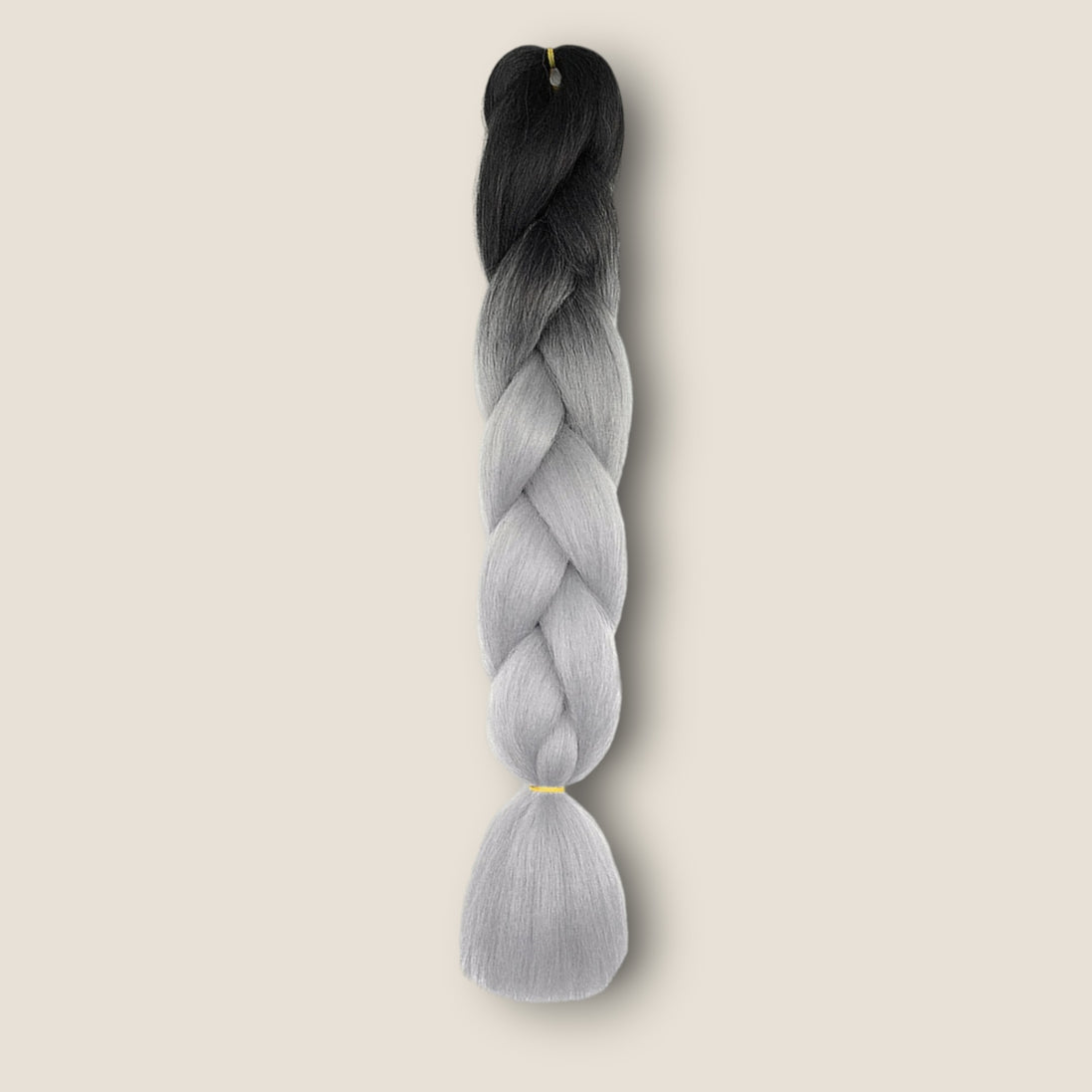 Ombre Invlechthaar – Zwart naar Lichtgrijs – ombre vlechthaar voor braids
