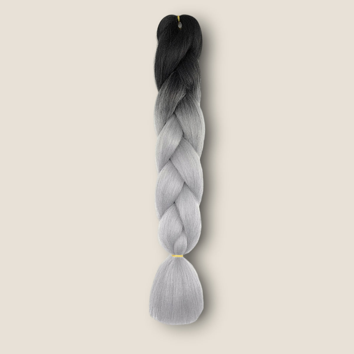 Ombre Invlechthaar – Zwart naar Lichtgrijs – ombre vlechthaar voor braids