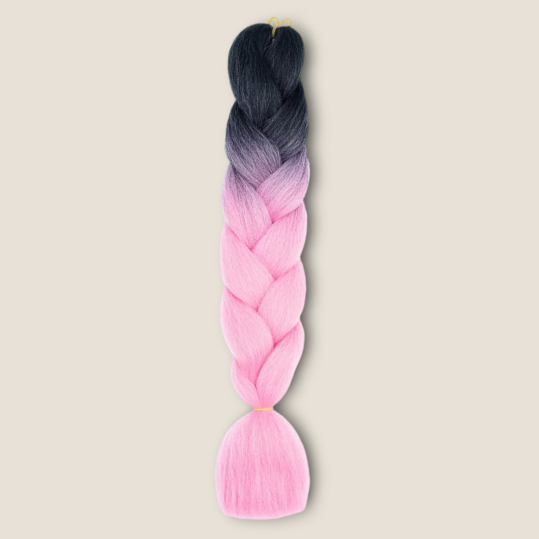 Ombre Invlechthaar – Zwart naar Roze – ombre vlechthaar voor braids