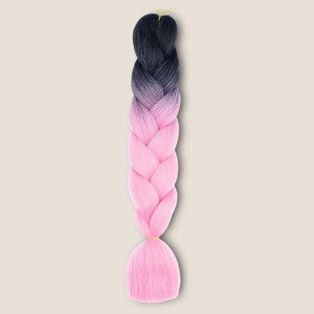 Ombre Invlechthaar – Zwart naar Roze – ombre vlechthaar voor braids