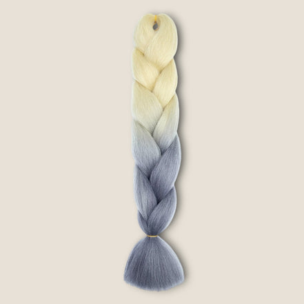 Ombre Invlechthaar – Blond naar Grijs – synthetisch vlechthaar voor braids
