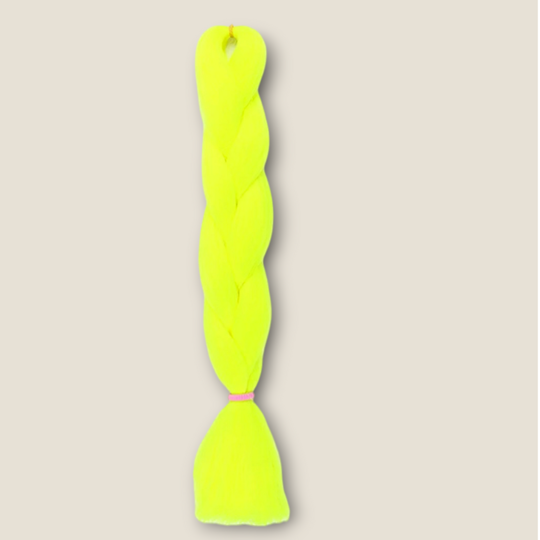 Glow in the Dark Invlechthaar 60 cm – Neon Geel – synthetisch vlechthaar voor braids