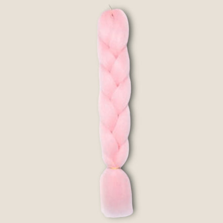 Glow in the Dark Invlechthaar 60 cm – Lichtroze – synthetisch vlechthaar voor braids