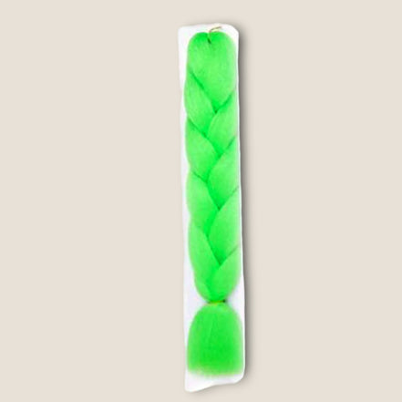 Glow in the Dark Invlechthaar 60 cm – Groen – synthetisch vlechthaar voor braids