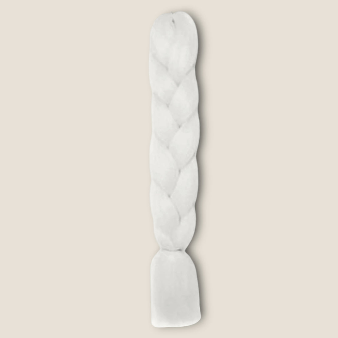 Glow in the Dark Invlechthaar 60 cm – Wit – synthetisch vlechthaar voor braids